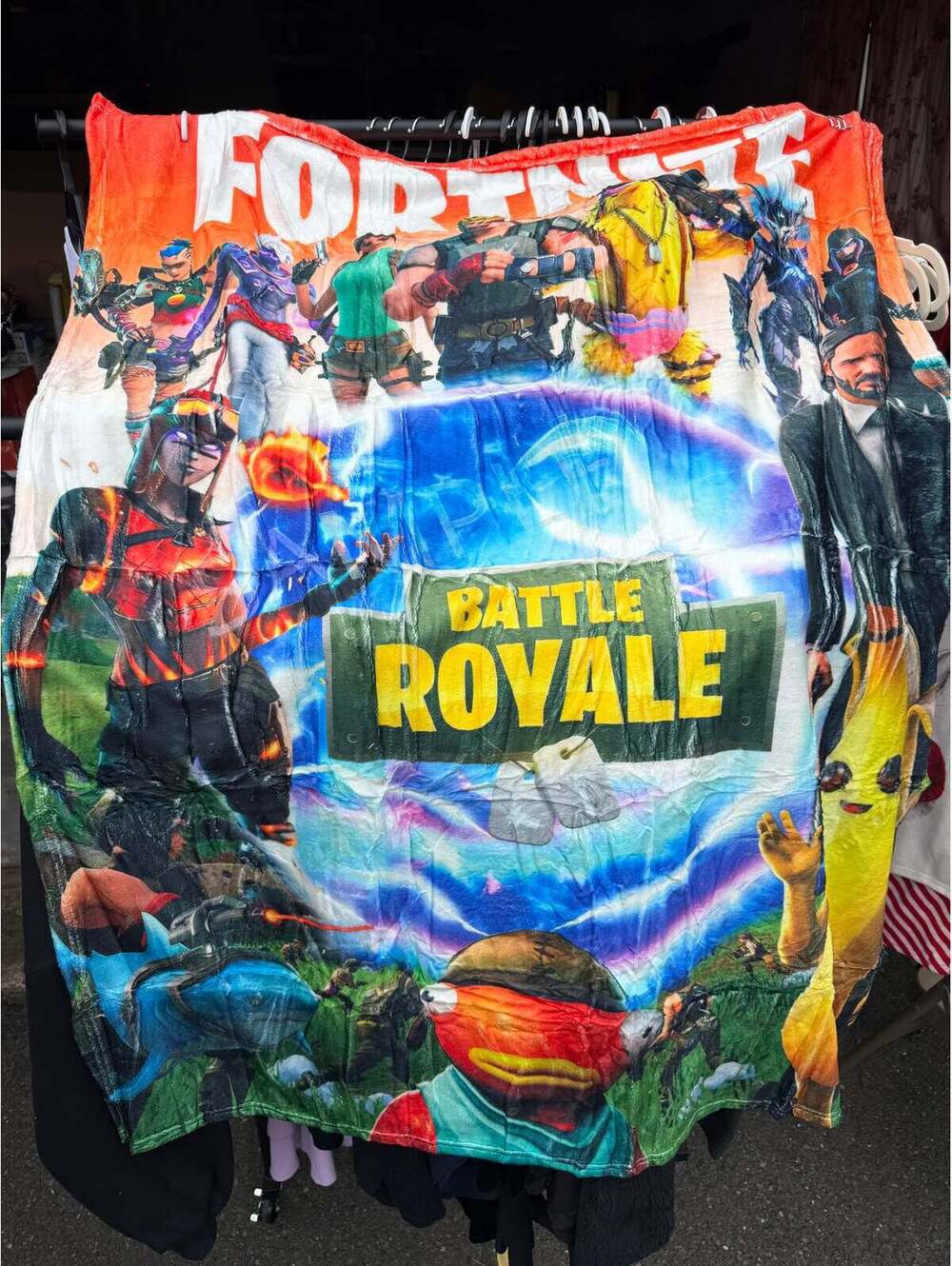 Fortnite Battle Royale Character Collage Plush Fleece Throw Blanket